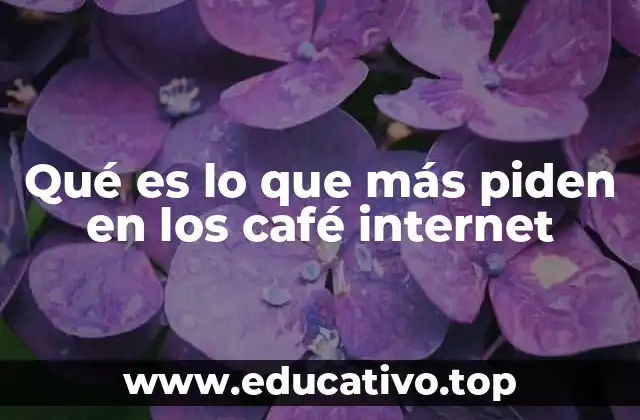 Qué es lo que más piden en los café internet