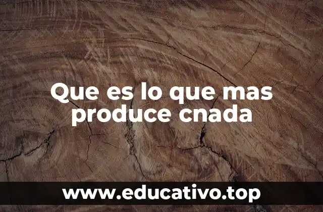 Que es lo que mas produce cnada