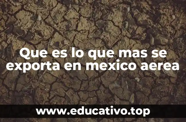 Que es lo que mas se exporta en mexico aerea