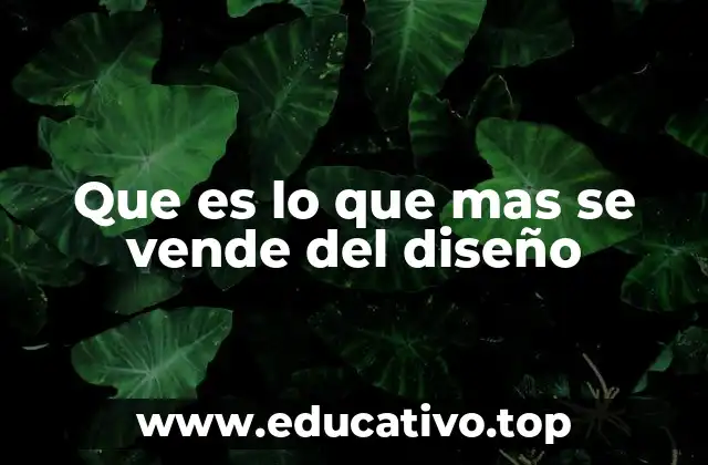 Que es lo que mas se vende del diseño
