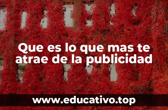 Que es lo que mas te atrae de la publicidad