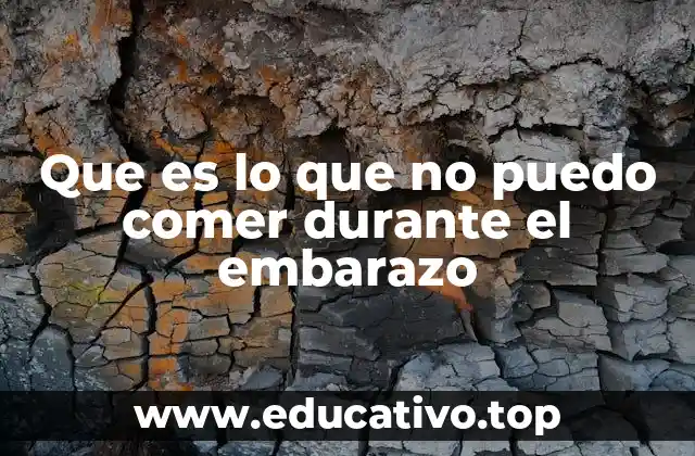 Que es lo que no puedo comer durante el embarazo