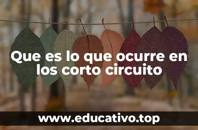 Que es lo que ocurre en los corto circuito
