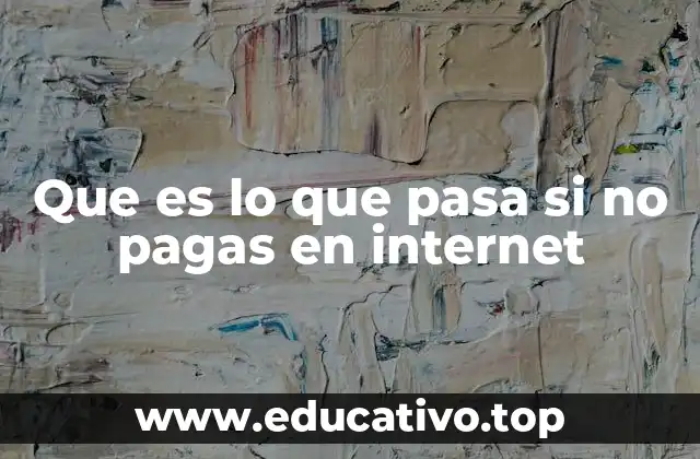Que es lo que pasa si no pagas en internet