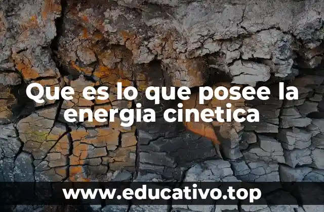 Que es lo que posee la energia cinetica