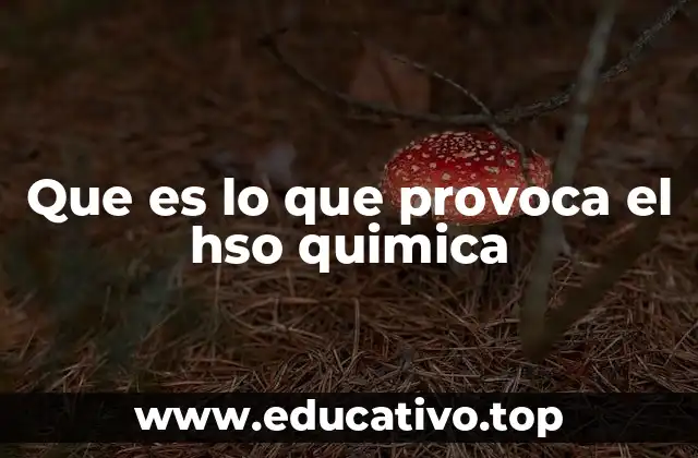 Que es lo que provoca el hso quimica