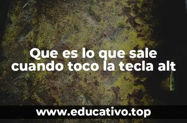 Que es lo que sale cuando toco la tecla alt