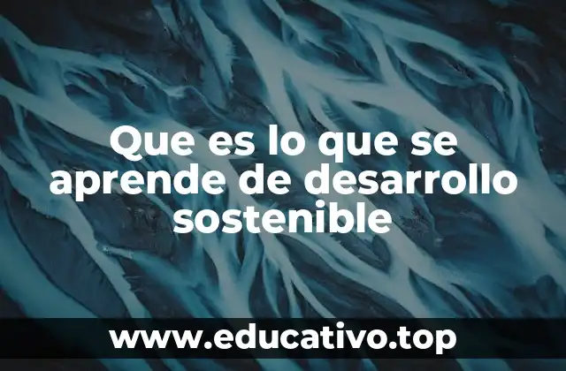 Que es lo que se aprende de desarrollo sostenible