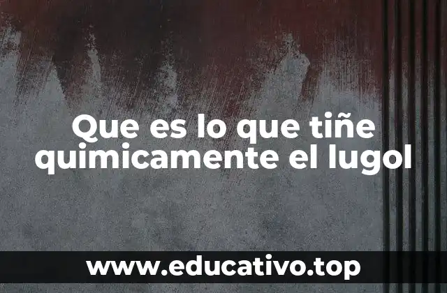 Que es lo que tiñe quimicamente el lugol