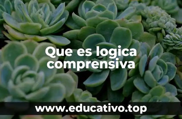 Que es logica comprensiva