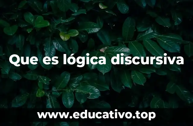 Que es lógica discursiva