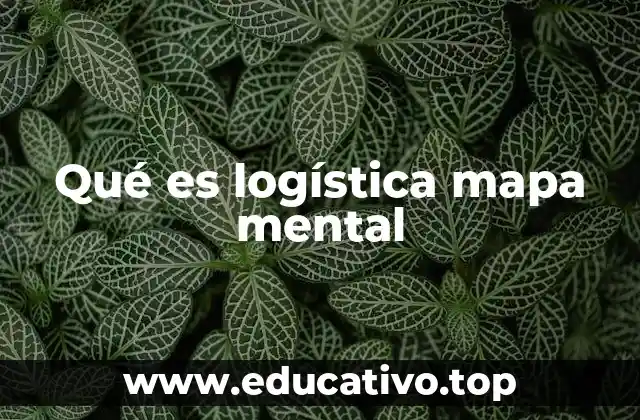 Qué es logística mapa mental