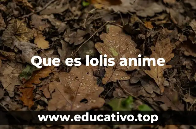 Que es lolis anime