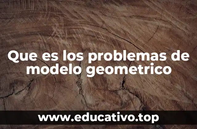 Que es los problemas de modelo geometrico