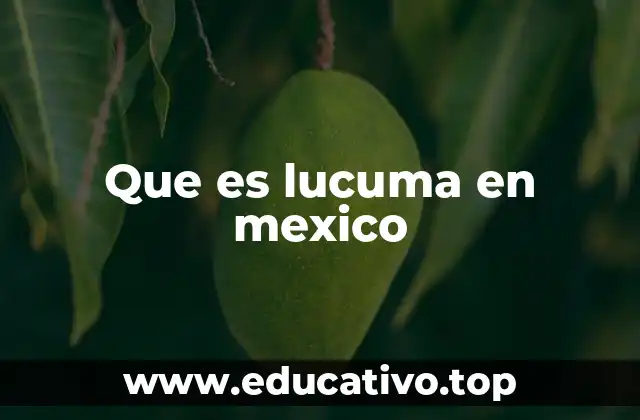 Que es lucuma en mexico