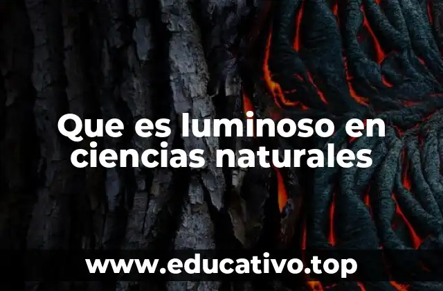 Que es luminoso en ciencias naturales