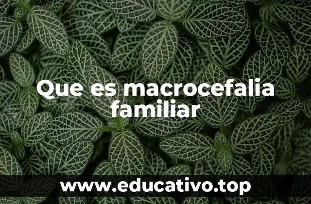 Que es macrocefalia familiar