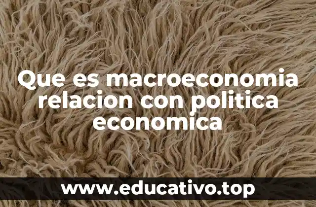 Que es macroeconomia relacion con politica economica