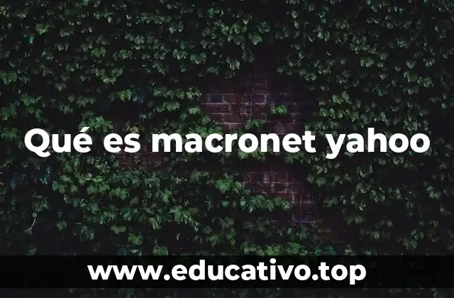 Qué es macronet yahoo