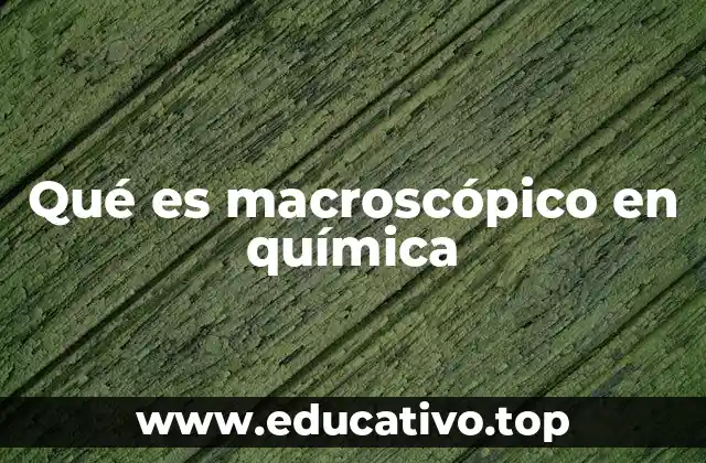 Qué es macroscópico en química