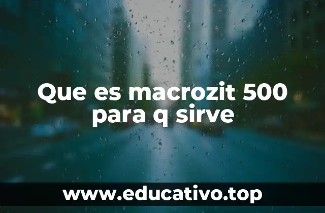 Que es macrozit 500 para q sirve