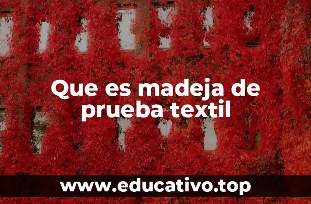 Que es madeja de prueba textil