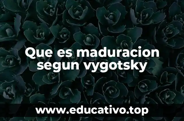 Que es maduracion segun vygotsky