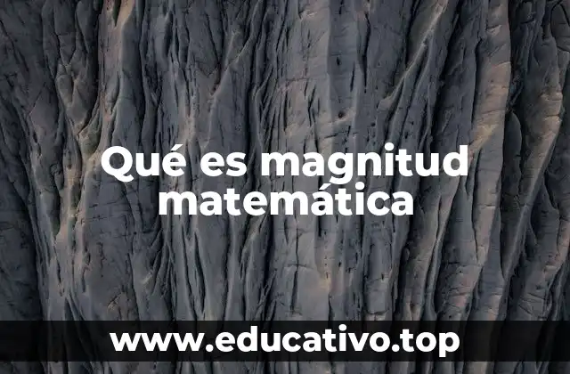 Qué es magnitud matemática