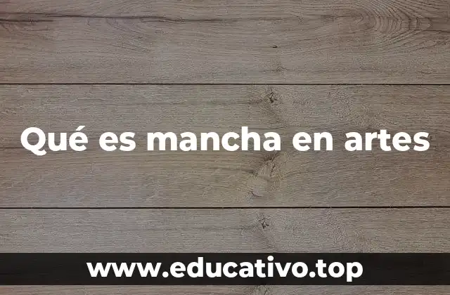 Qué es mancha en artes