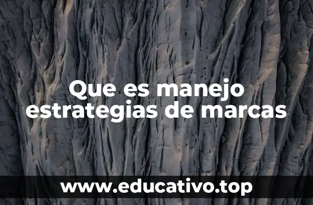 Que es manejo estrategias de marcas