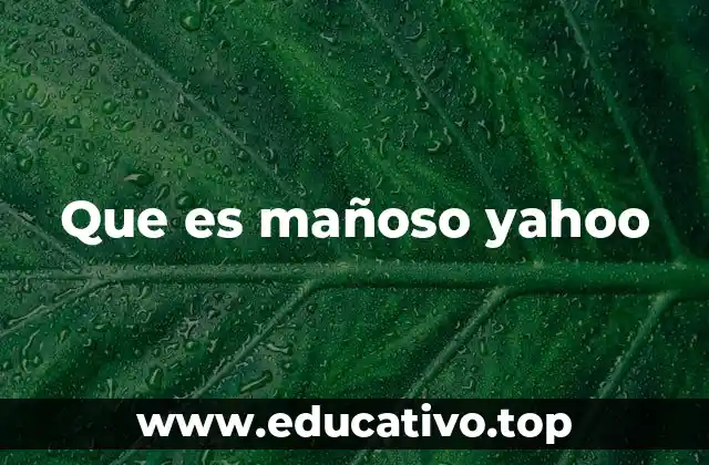 Que es mañoso yahoo
