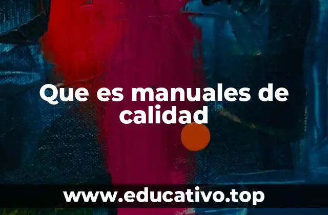 Que es manuales de calidad
