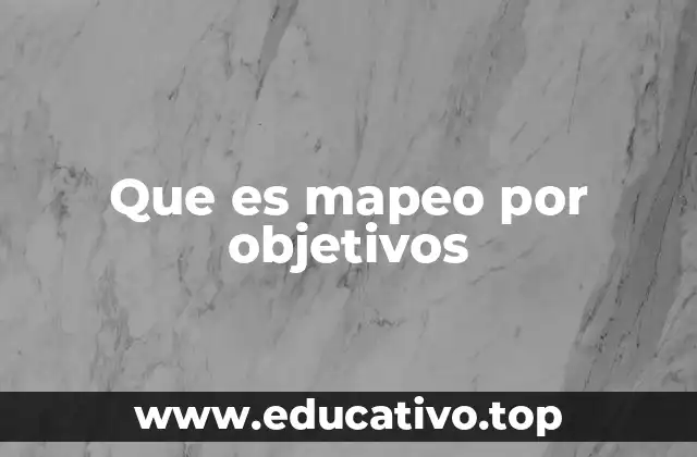 Que es mapeo por objetivos
