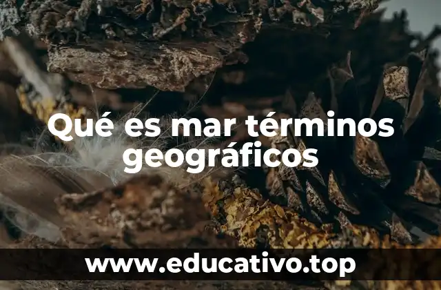 Qué es mar términos geográficos