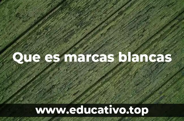 Que es marcas blancas
