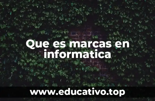 Que es marcas en informatica
