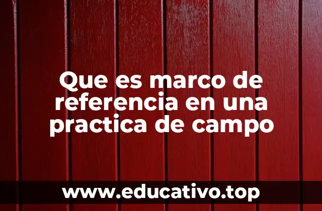 Que es marco de referencia en una practica de campo