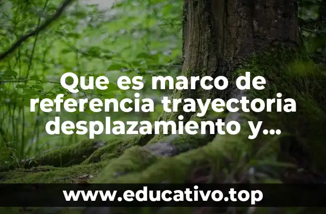 Que es marco de referencia trayectoria desplazamiento y distancia