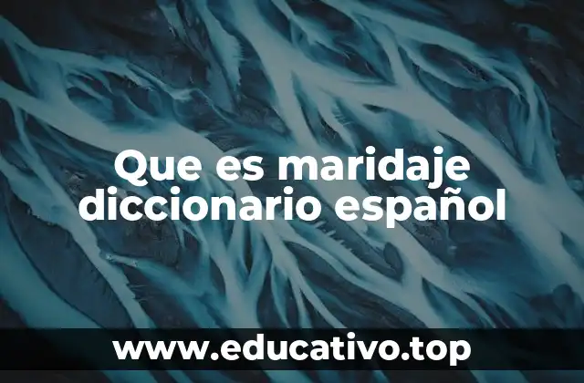 Que es maridaje diccionario español