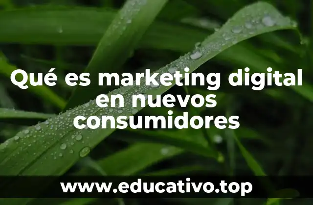 Qué es marketing digital en nuevos consumidores