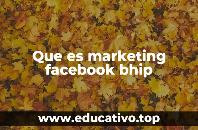 Que es marketing facebook bhip