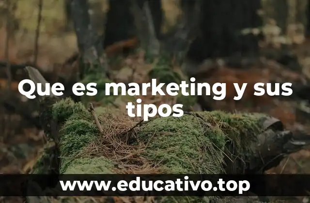 Que es marketing y sus tipos