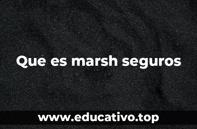 Que es marsh seguros