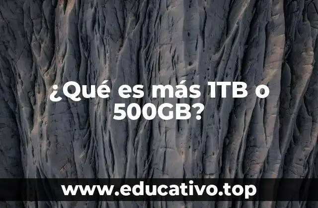 ¿Qué es más 1TB o 500GB?