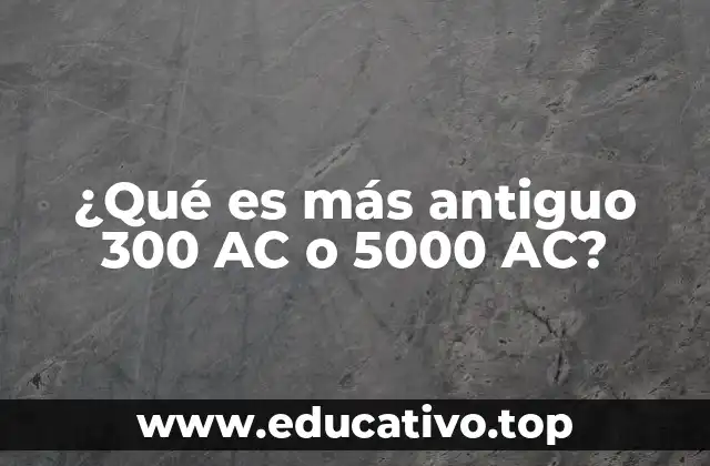 ¿Qué es más antiguo 300 AC o 5000 AC?