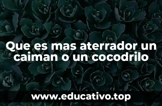 Que es mas aterrador un caiman o un cocodrilo