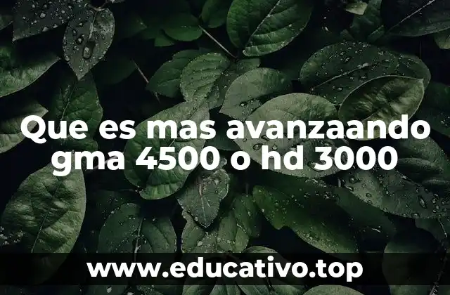 Que es mas avanzaando gma 4500 o hd 3000