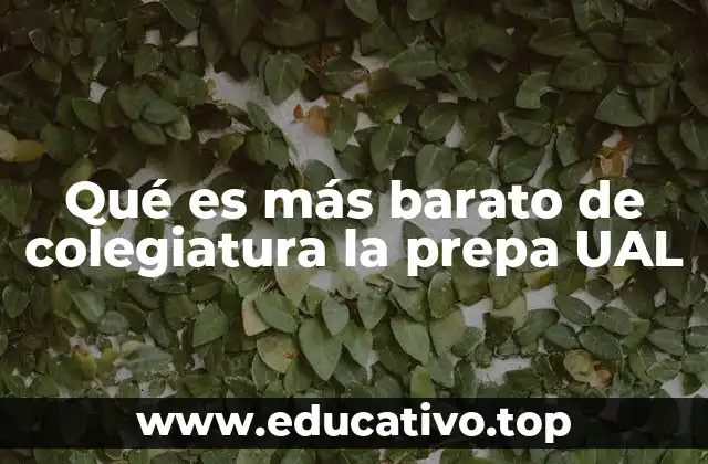 Qué es más barato de colegiatura la prepa UAL
