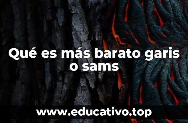 Qué es más barato garis o sams