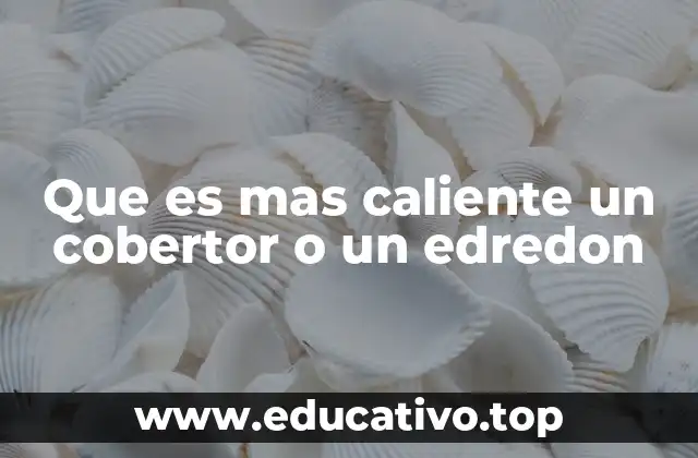 Que es mas caliente un cobertor o un edredon